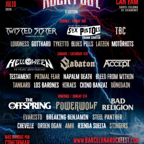 Barcelona Rock Fest 2026 🇪🇸